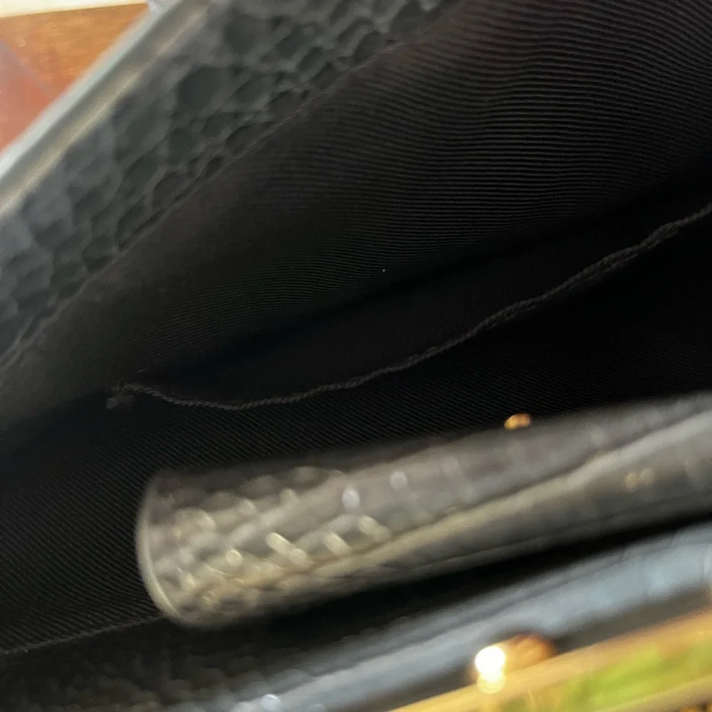 A NEW DAY Gray Croc with Gold Details Crossbody Bag - Picture 11 of 16
